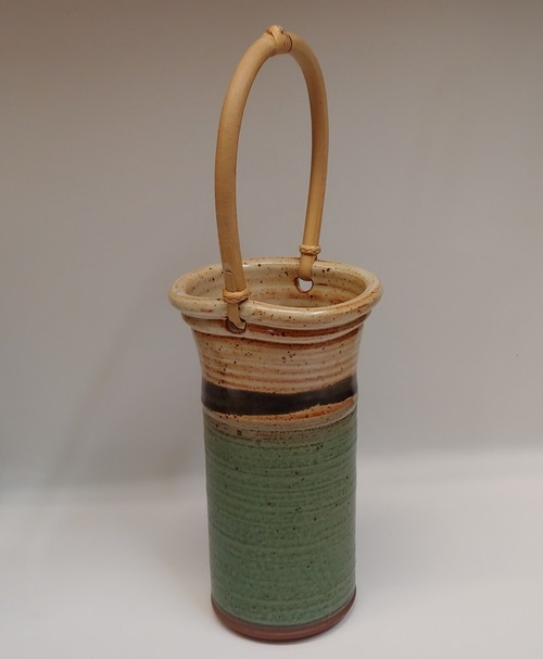 #221133 Wine Cooler Green/Tan/Blk $24 at Hunter Wolff Gallery